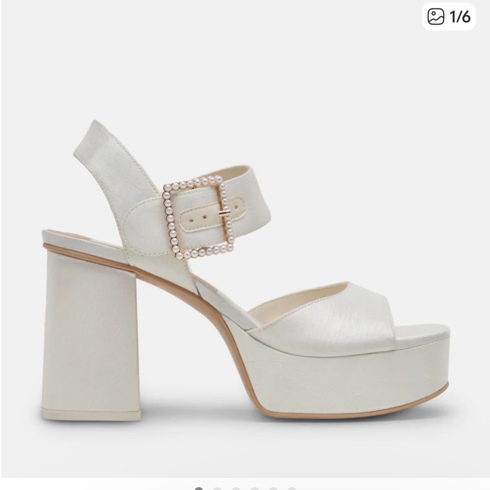dolce vita bobby pearl heels 7.5 used block heel platform